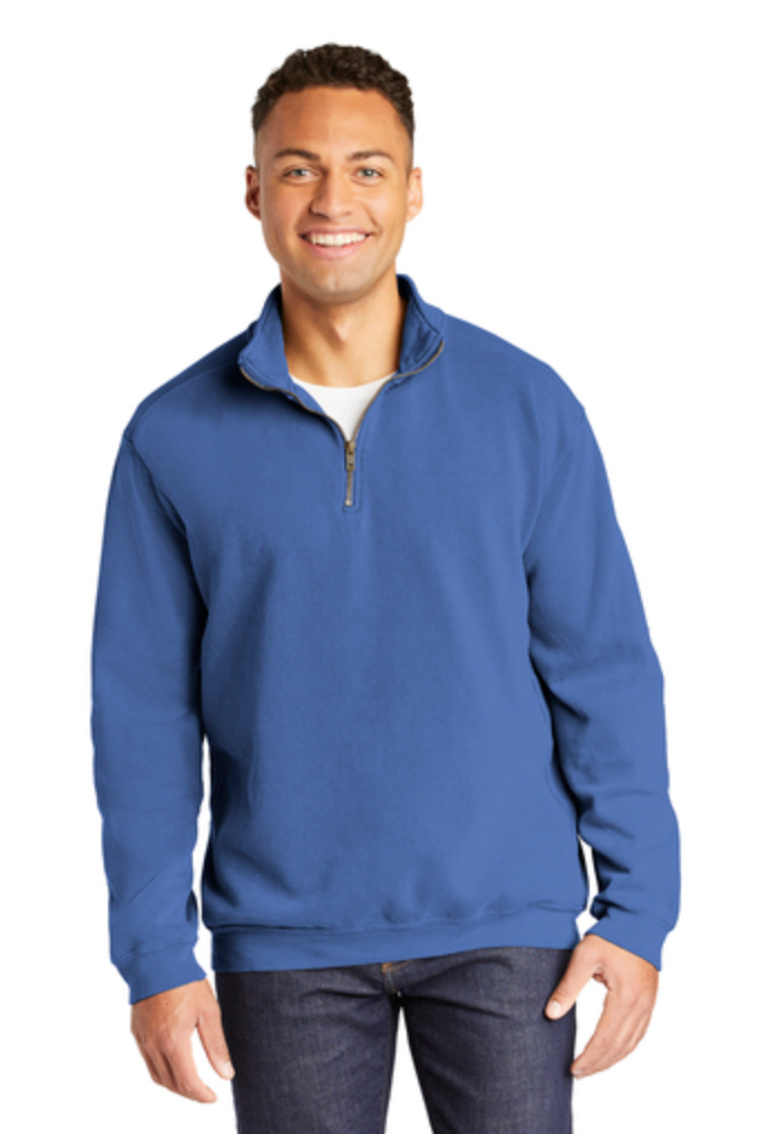 Comfort Colors ® Ring Spun 1/4-Zip Sweatshirt With embroidered School Logos